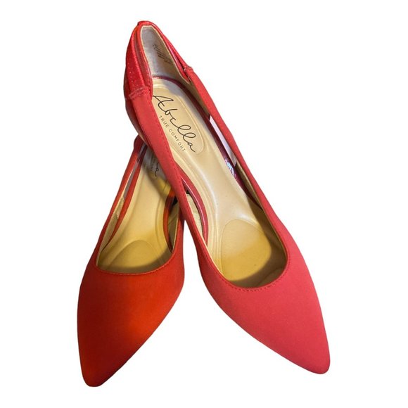 Abella "True Comfort" Red Slingback Heels Size 7.5M - Picture 2 of 5